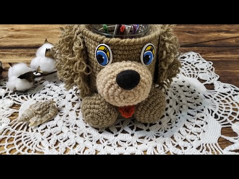 Видео: КАРАНДАШНИЦА крючком./Pencil HOLDER crocheted.