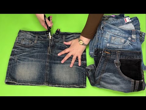 Видео: [DIY] Не выбрасывайте джинсы, которые вы не носите.