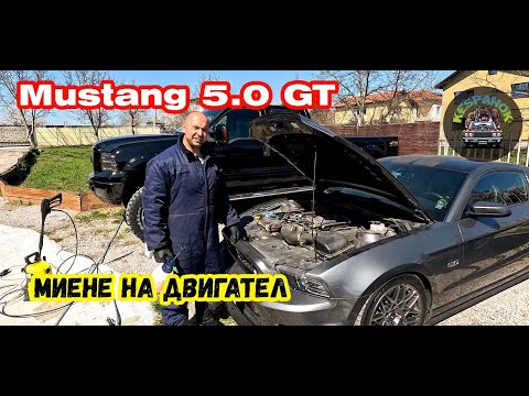 Видео: Mustang 5.0 GT Миене на Двигател