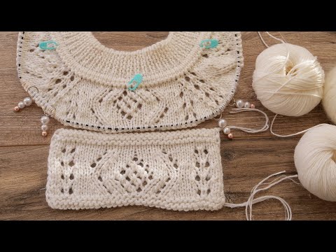 Видео: Элемент узора для французской кофточки спицами 🇲🇫 Lace element knitting pattern for French blouse