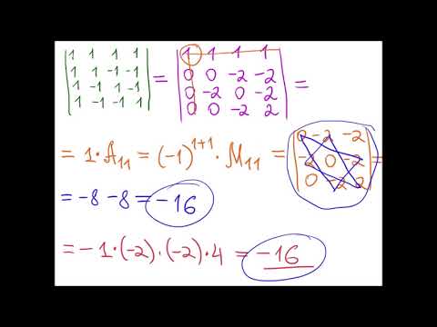 Видео: Определитель 4 го порядка. Визначник. Determinant