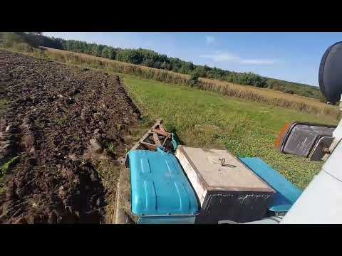 Видео: трактор т150 оранка, плуг плн 5.35 😁🚙