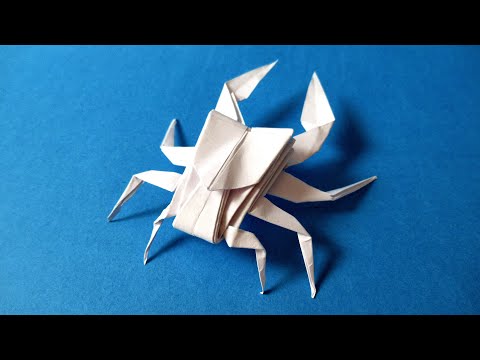 Видео: Как сделать Оригами Краба 🦀 Оригами Краб из бумаги