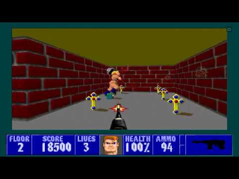 Видео: Полное прохождение Wolfenstein 3D - Operation: Eisenfaust