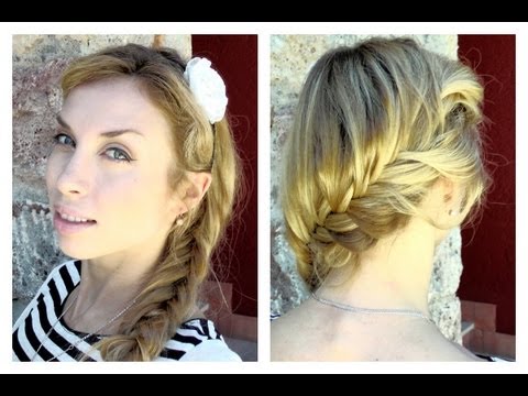 Видео: Быстрая причёска. Рыбий хвост или поле маков.