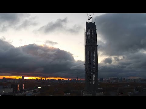 Видео: Five Towers — небоскрёб на Ленинском (timelapse)