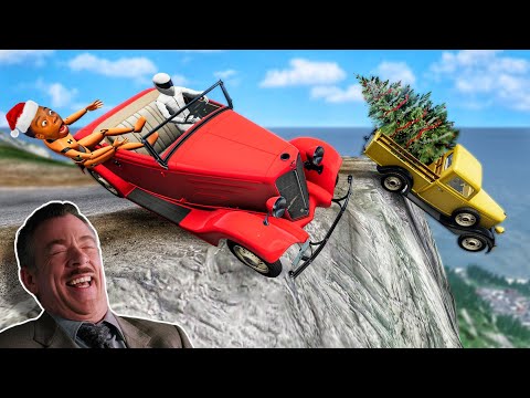 Видео: Старые машины против крутых дорог 😱 - [BeamNG.Drive]