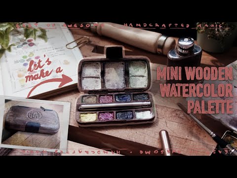 Видео: Делаем мини-палетку для акварели из обрезков древесины