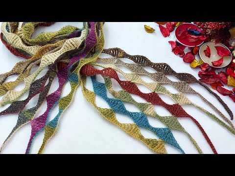 Видео: Замечательная, очень яркая 👍💯 очень нарядная модель шали и шарфа из этола крючком.