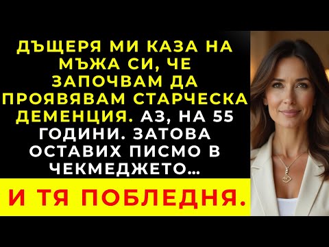 Видео: Дъщеря ми каза, че съм губя ума си. Оставих писмо… тя пребледня, щом го прочете