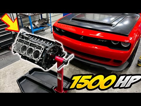 Видео: Сборка двигателя Hellcat мощностью 1500 л.с. | Сборка короткого блока