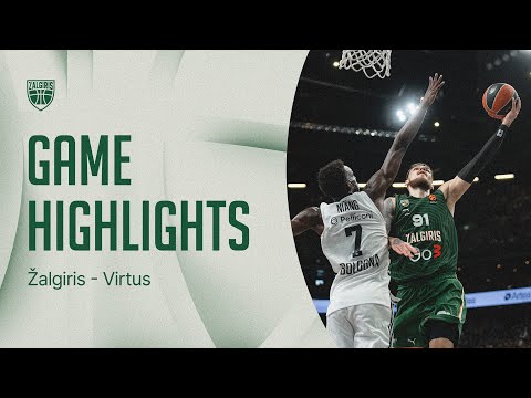 Видео: Жальгирис - Виртус | Основные моменты игры | 2025.10.28