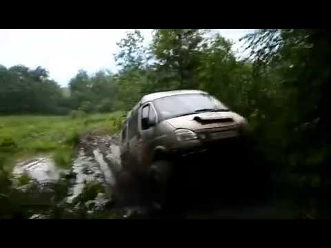 Видео: соболь v8, на мостах газ 66 на резине КФ-97