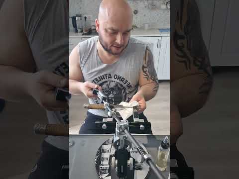 Видео: Вторая часть видео финишь ножа с Дамаска  природником от Кирилла Судакова Кварцит.