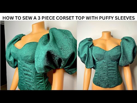 Видео: Как сшить корсет из трех частей с рукавами-буфами #easydiy #corset