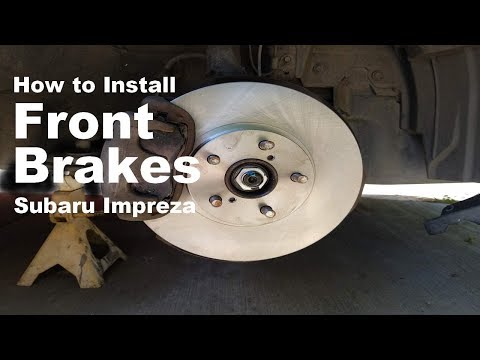 Видео: Как заменить передние тормозные колодки и роторы Subaru Impreza 2007-2014