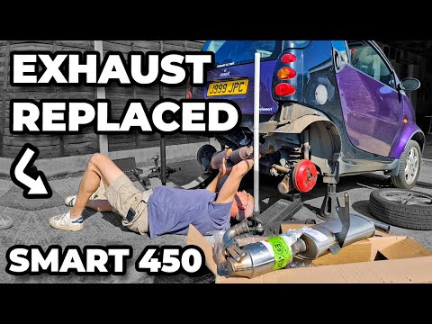 Видео: Замена выхлопной системы и каталитического нейтрализатора Smart ForTwo