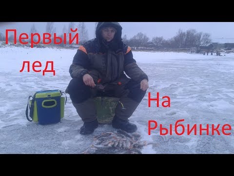 Видео: Первый лед на Рыбинке. Открытие сезона зимней рыбалки.