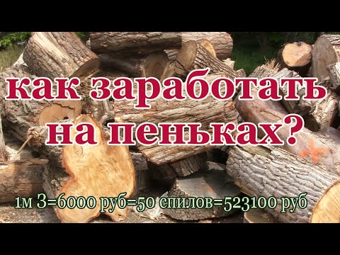 Видео: Как заработать на пеньках. How to make stump business.