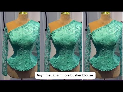 Видео: Как построить асимметричную блузку-бюстье с проймой «принцесса» | Для начинающих
