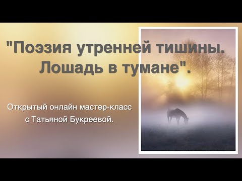 Видео: "Поэзия утренней тишины. Лошадь в тумане". Открытый онлайн мастер-класс с Татьяной Букреевой.
