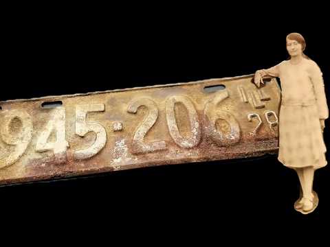 Видео: Ржавый номерной знак Иллинойса 1928 года - реставрация