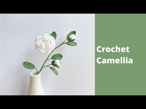 Видео: Узор для вязания крючком цветка камелии | Вязаные цветы крючком | Простой урок по вязанию крючком