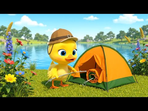 Видео: Утка отправляется в поход к озеру 🏕️