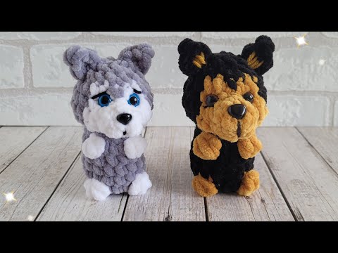 Видео: 🐶СОБАЧКА БРЕЛОК ИЗ ПЛЮШЕВОЙ ПРЯЖИ ВЯЗАНАЯ КРЮЧКОМ👍crochet dog🐶Häkelhund