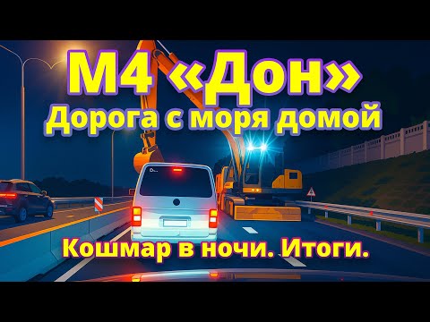 Видео: 😱 Ночная трасса М4 — пробки, ремонты и просёлки! 🌌