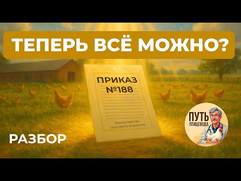 Видео: Птицеводство по НОВЫМ Правилам. Приказ 188: ЧТО УБРАЛИ, а Что ОСТАВИЛИ? Реально ли исполнить?
