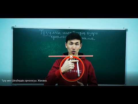 Видео: Түзу мен Шеңбердің орналасуы. Жанама .