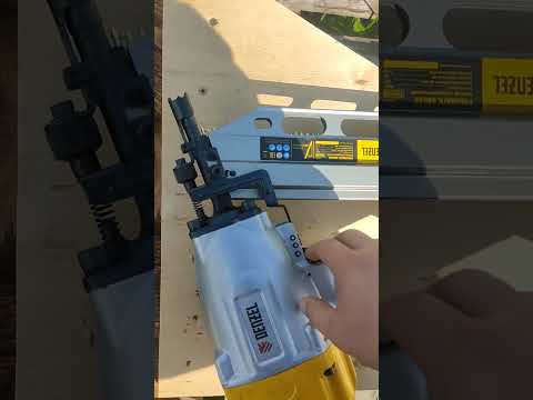 Видео: Denzel pn2190 нейлер. Способ оптимального забивания гвоздей для данного аппарата.