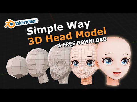Видео: Как смоделировать собственную голову в стиле аниме в Blender — урок по Blender