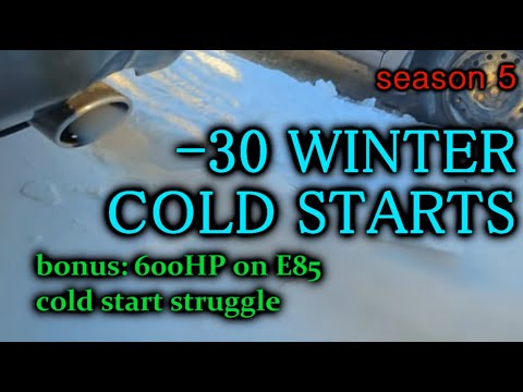 Видео: S5E7. -30*C WINTER COLD START! Холодный запуск в мороз -30. Odpalanie na mrozie -30. Compilation
