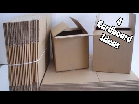 Видео: 4 простых ИДЕИ из картона и старых коробок//recycling ideas