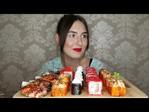 Видео: СУШИ РОЛЛЫ МИДИИ/ SUSHI ROLLS MUSSELS/ МУКБАНГ/ НЕ АСМР/NO ASMR POLYA KEY