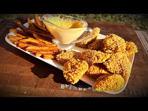 Видео: Наггетсы и Картошка Фри в Казане с Сырным соусом.