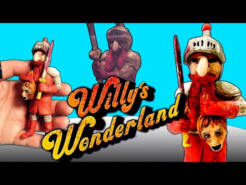 Видео: Аниматроник из фильма Страна Чудес Вилли. Рыцарь из пластилина.