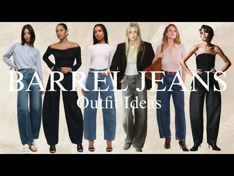 Видео: КАК НОСИТЬ ДЖИНСЫ-БАРРЕЛЫ | Идеи нарядов | The Allure Edition