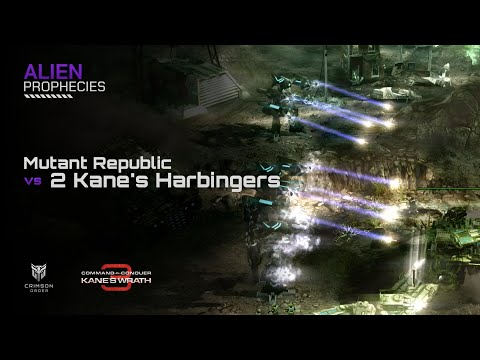 Видео: Гнев Кейна [мод Alien Prophecies] - Mutant Republic против 2 Kane's Harbingers Brutal AI