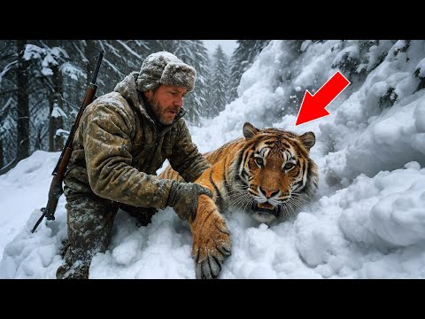 Видео: Охотник услышал рёв из-под снега и откопал ТИГРА. Что случилось дальше — не укладывается в голове!