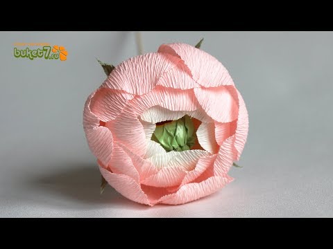 Видео: Пионы из конфет и гофрированной бумаги ☆ Цветы из бумаги ☆ Мастер-класс ☆
