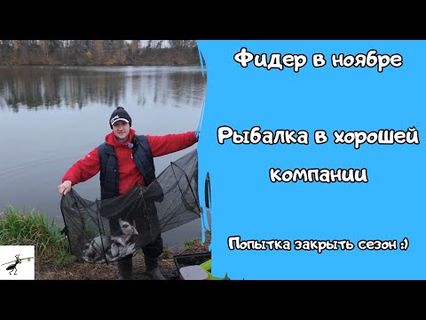 Видео: Рыбалка на фидер в ноябре.  Рыбалка в хорошей компании. Закрываем сезон официально? #fishing #фидер