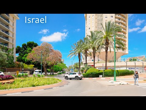 Видео: Красивый Израиль. Из старого центра города Рамат-ха-Шарон в город Герцлия