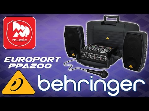 Видео: BEHRINGER EUROPORT PPA200 - звукоусилительный комплект