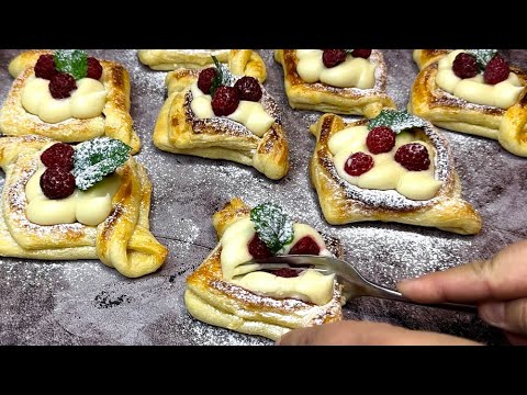 Видео: Датская выпечка Даниш с заварным кремом 