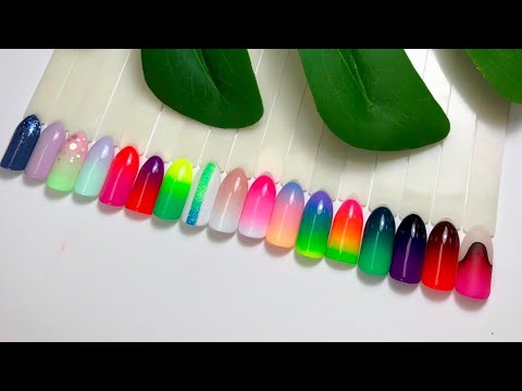 Видео: Как сделать градиент гель лаком и омбре из 5 цветов.