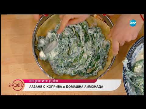 Видео: Рецептите днес: Лазаня с коприва, Домашна лимонада - На кафе (05.04.2019)