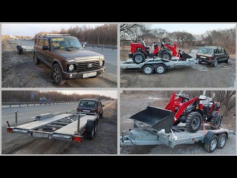 Видео: Нива Легенд с прицепом эвакуатором. Еду забирать китайский погрузчик.